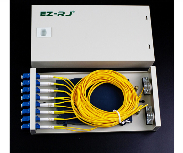 8-port LC fiber optic terminal box thickened 1.0MM full flange + pigtail box