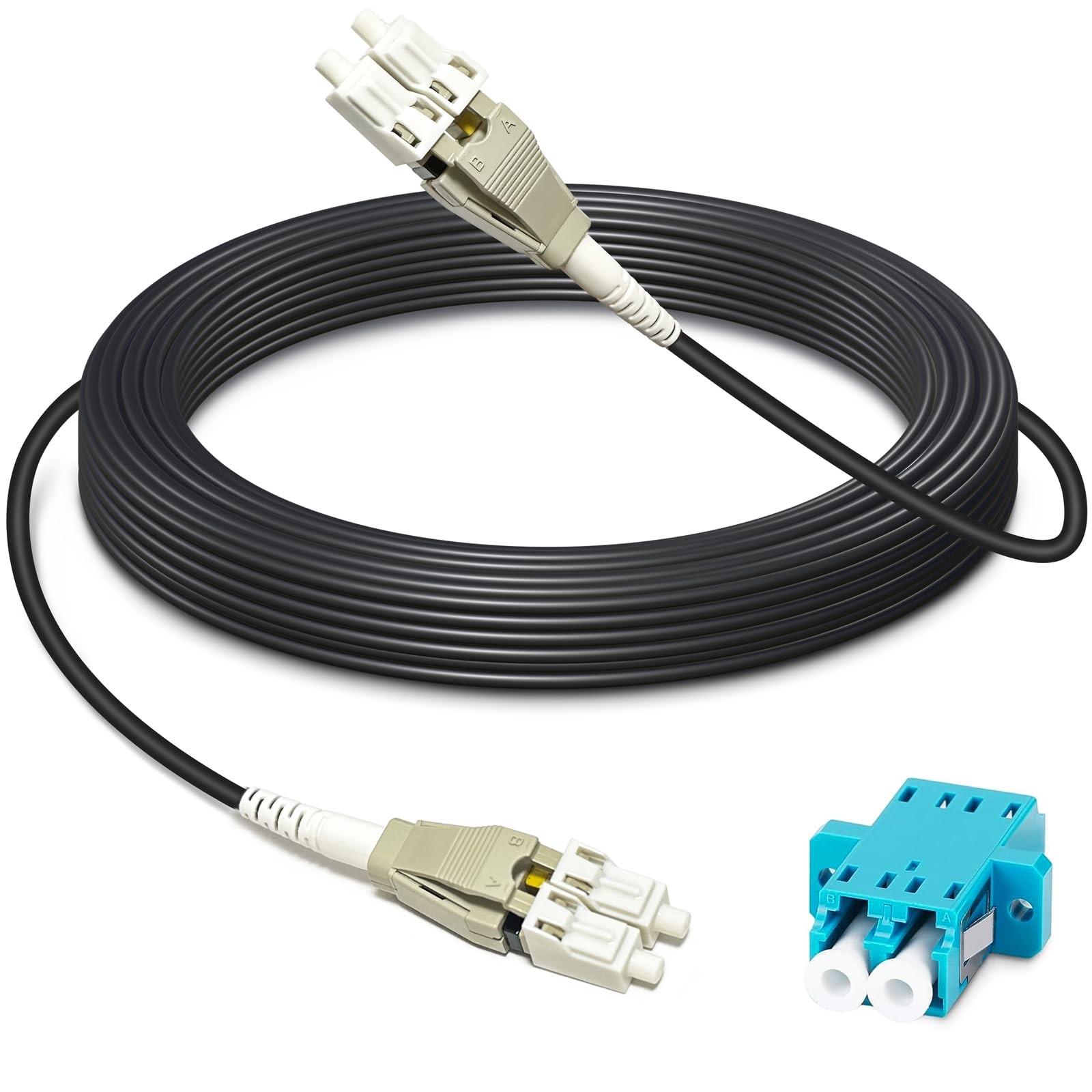 100ft (30 Meters) Uniboot OM3 Fiber LC to LC Outdoor Armored Fiber Optic Cabl…