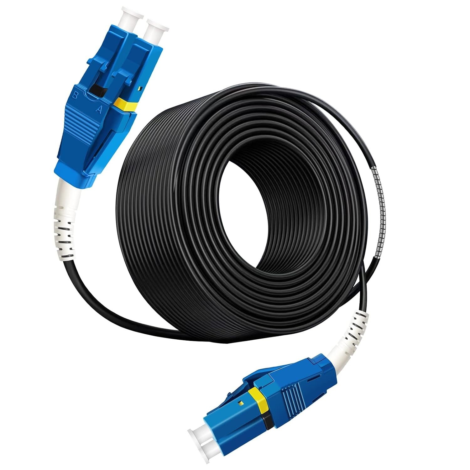 100ft Uniboot LC to LC Outdoor Armored Fiber Patch Cable – 10Gbps, Durable & …