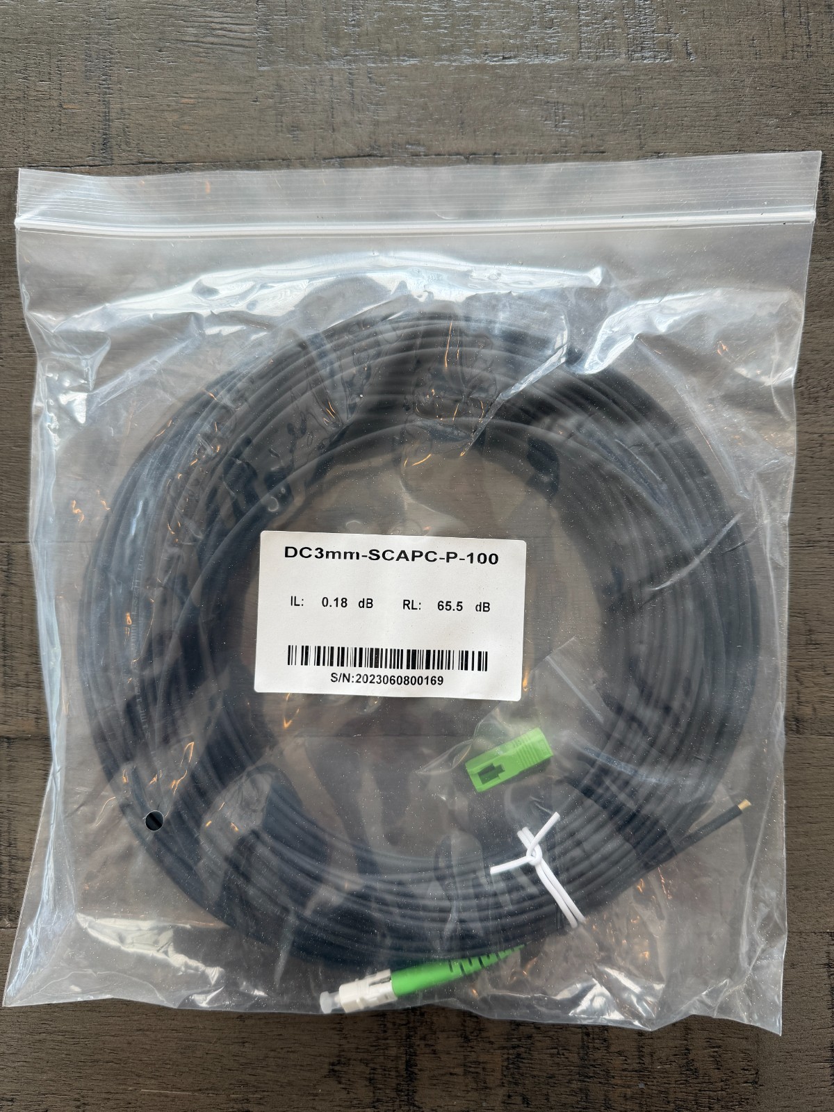 Indoor Outdoor MDU Drop Cable 3mm Simplex SCAPC to splice 100FT