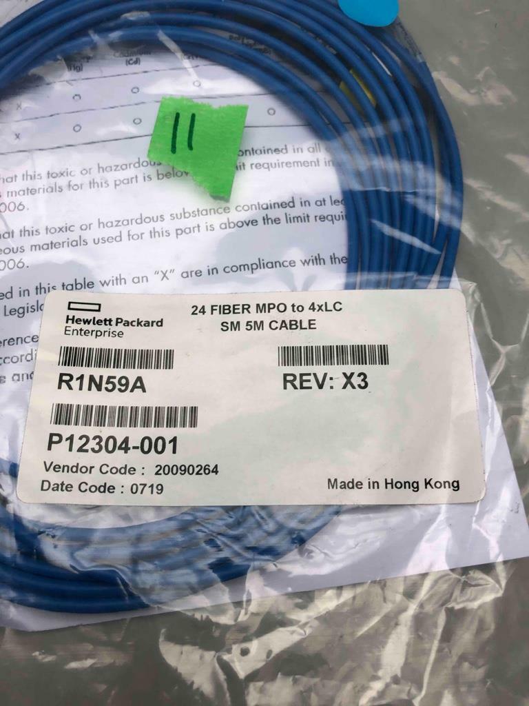 HPE 24 Fiber MPO to 4x LC SM 5m Cable – R1N59A