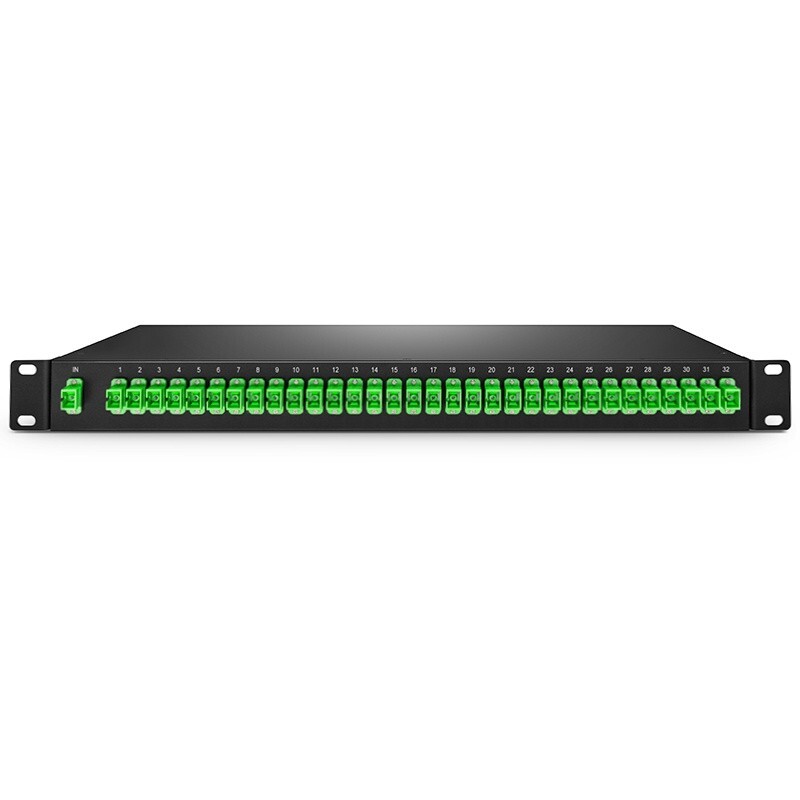 1×32 PLC Fiber Splitter, 1U 19″ Rack Mount, SC/APC, Singlemode-9876