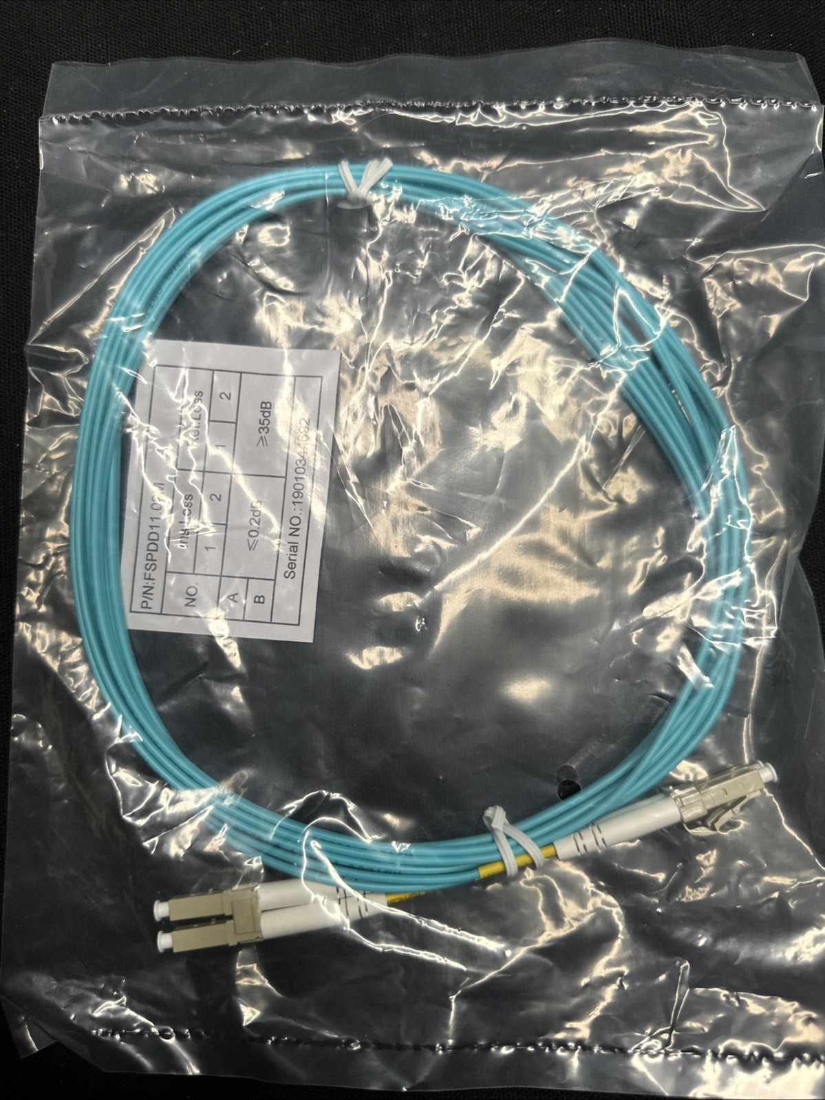 FS.COM Duplex Multimode Fiber Patch Cable Lot Of 10 Pieces