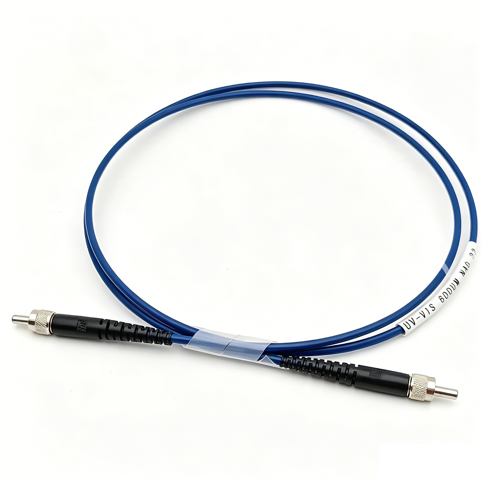 1M SMA905-SMA905 Simplex 600um UV-VIS Armored Fiber Optic Patch Cord Cable