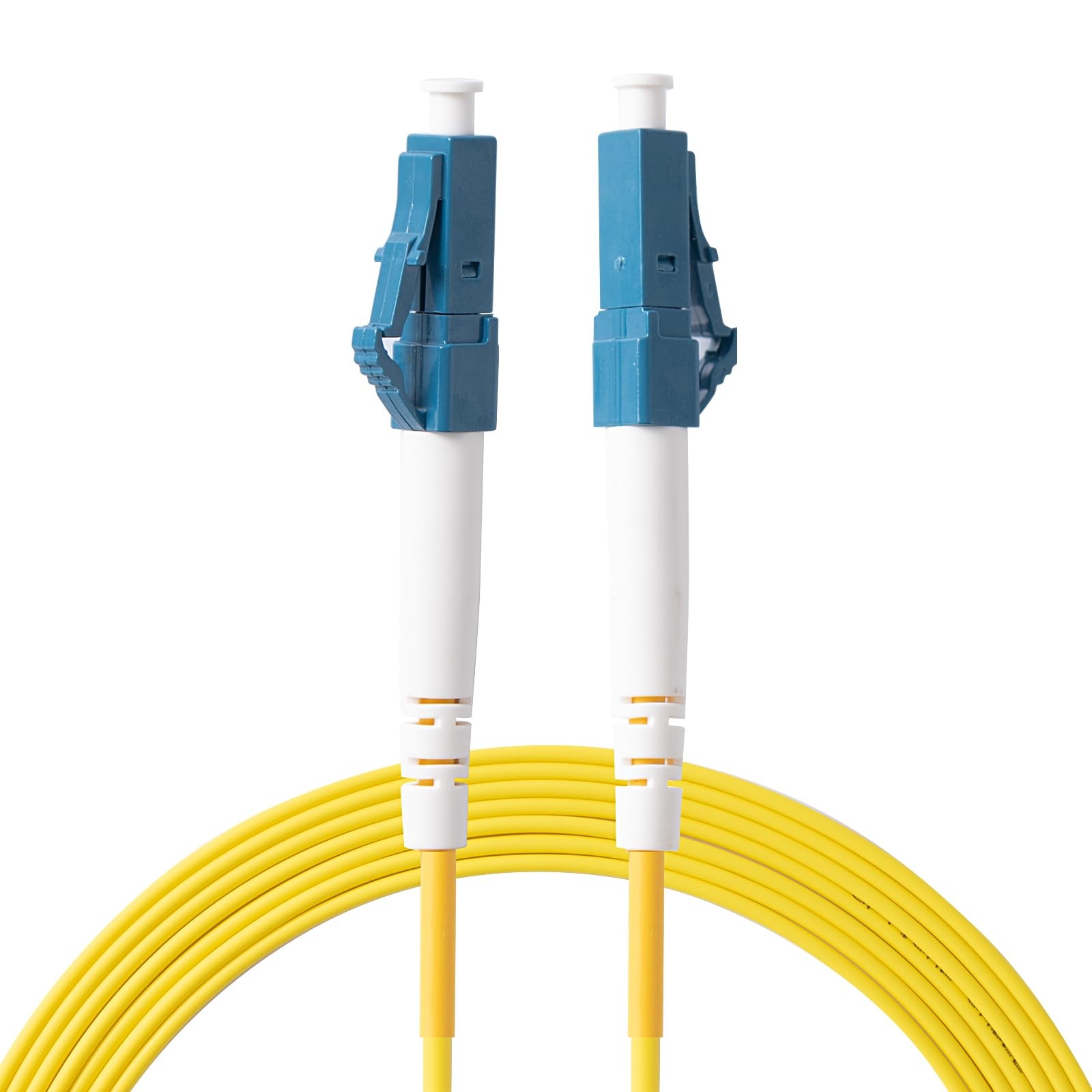 5 PCS OS2 LC To LC Fiber Patch Cable 10GB 9/125 SM Simplex LSZH Yellow 2M