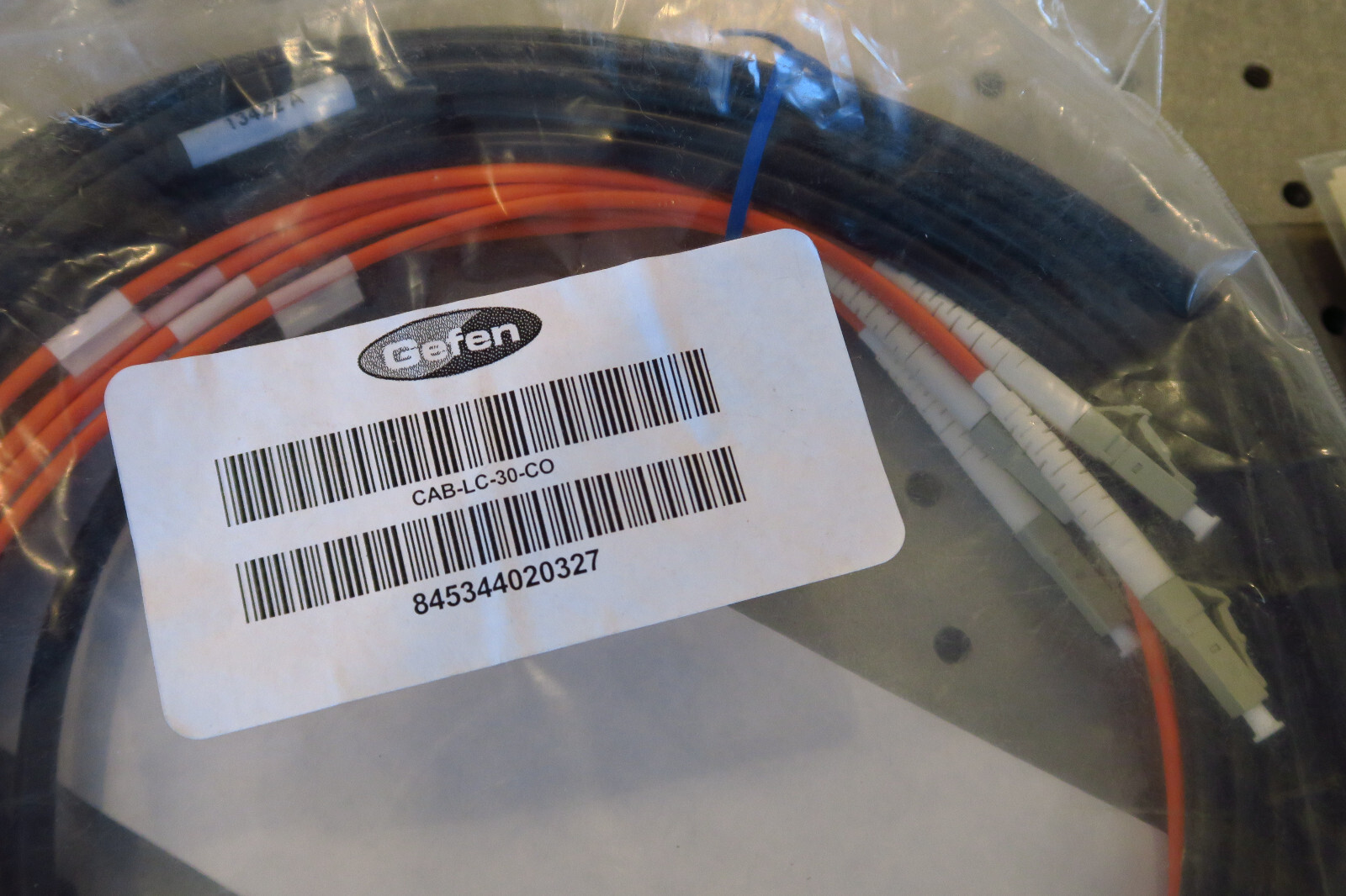 10M 30FT Armored Multi-Mode LC-LC 4 Strand Fiber Optic Cable Gefen CAB-LC-30 NEW
