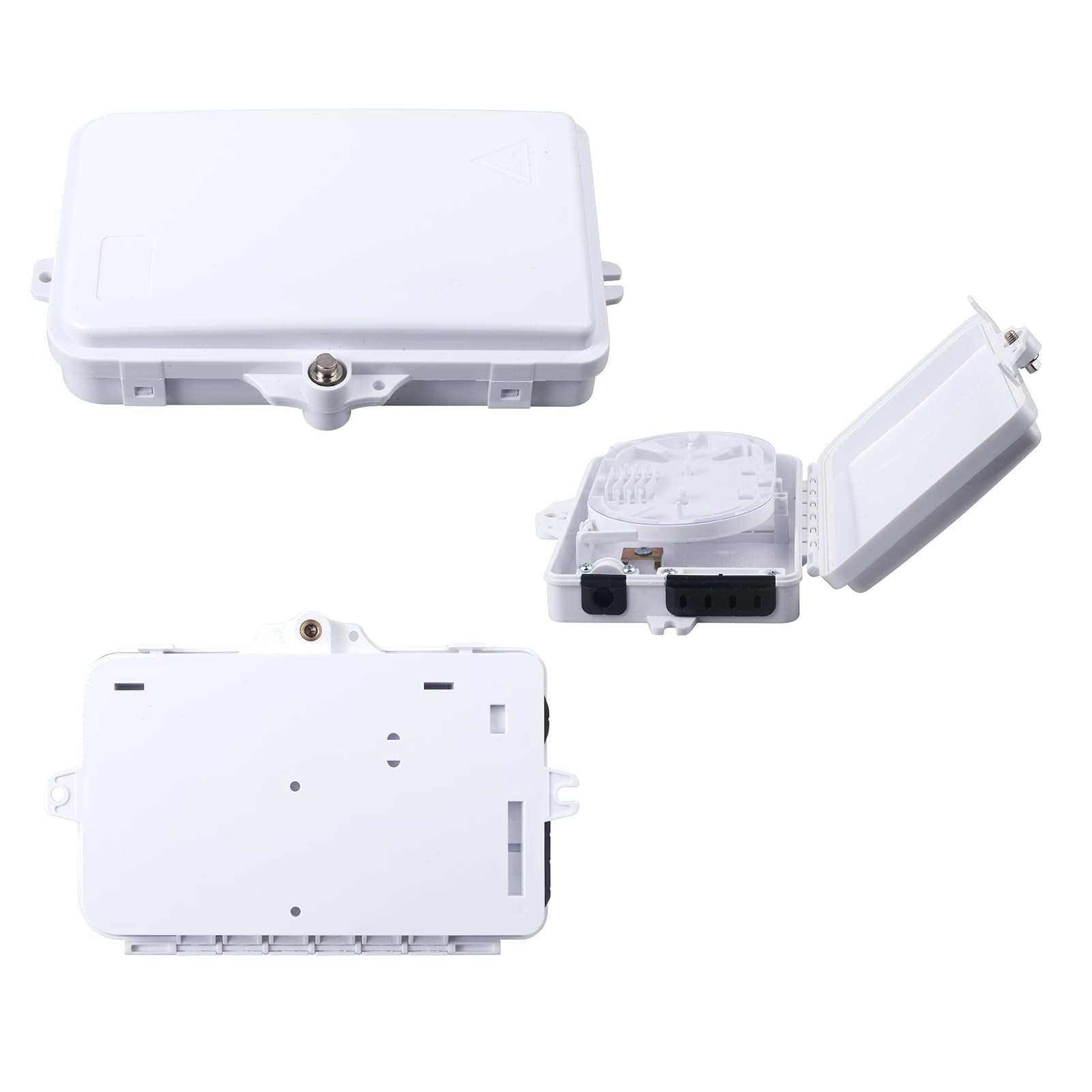 4 Core Fiber Optical Terminal Box, 1pc 1 to 4 SC/APC PLC Splitter, Adapters