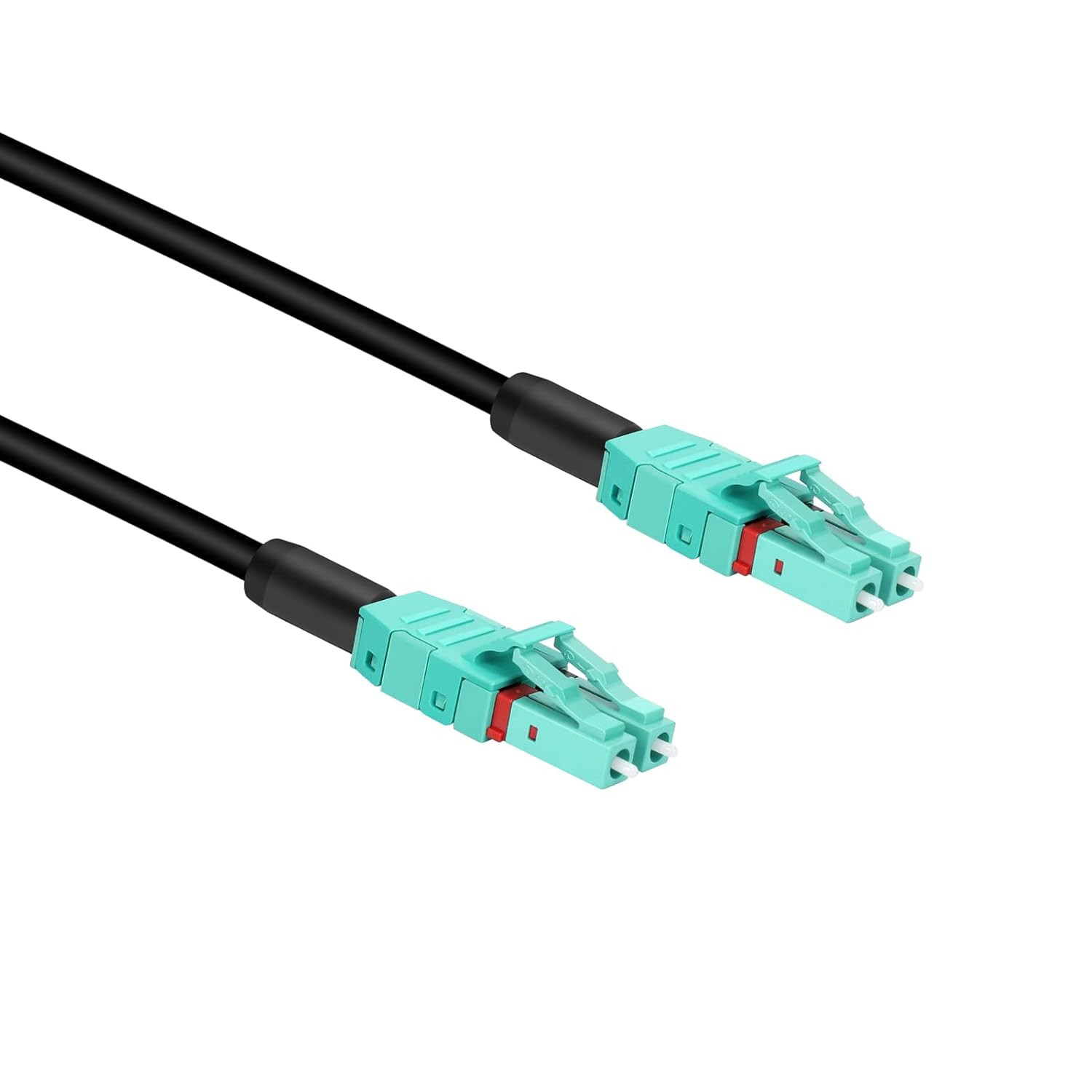 Outdoor Armored OM3 LC to LC Fiber Optic Cable 328Ft, Low Friction Duplex