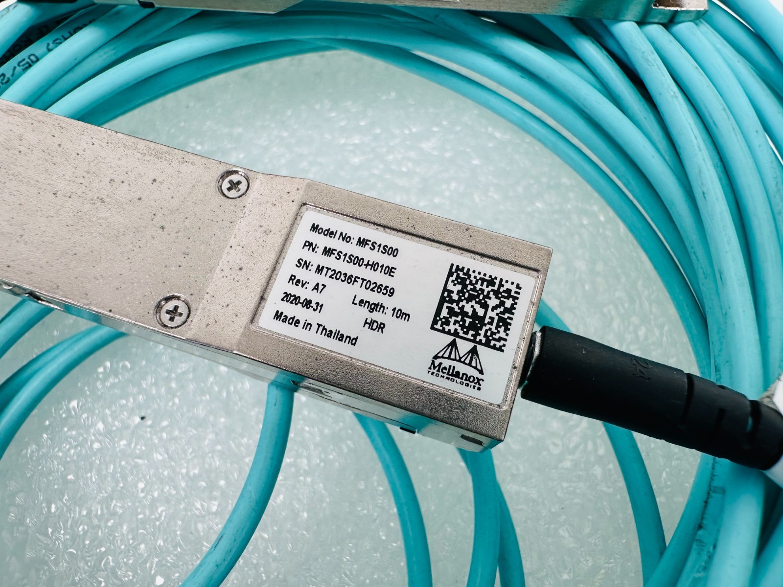 USED MFS1S00-H010E Mellanox® MFS1S00 QSFP56 Fiber Optic Ntwrk Cable IB HDR 10m🚚