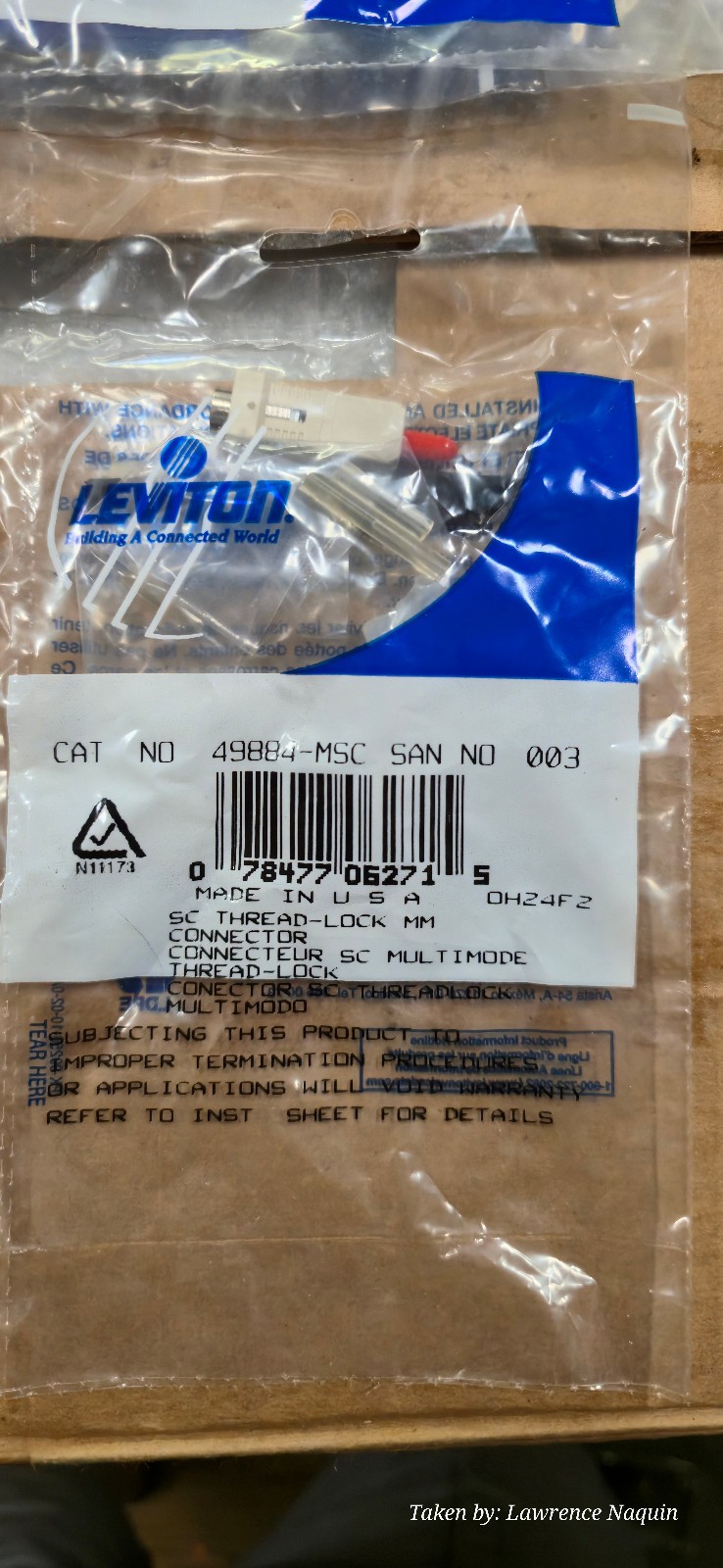 LOT of Assorted Fiber Whips – PatchCords – Thread Lock SC Connectors