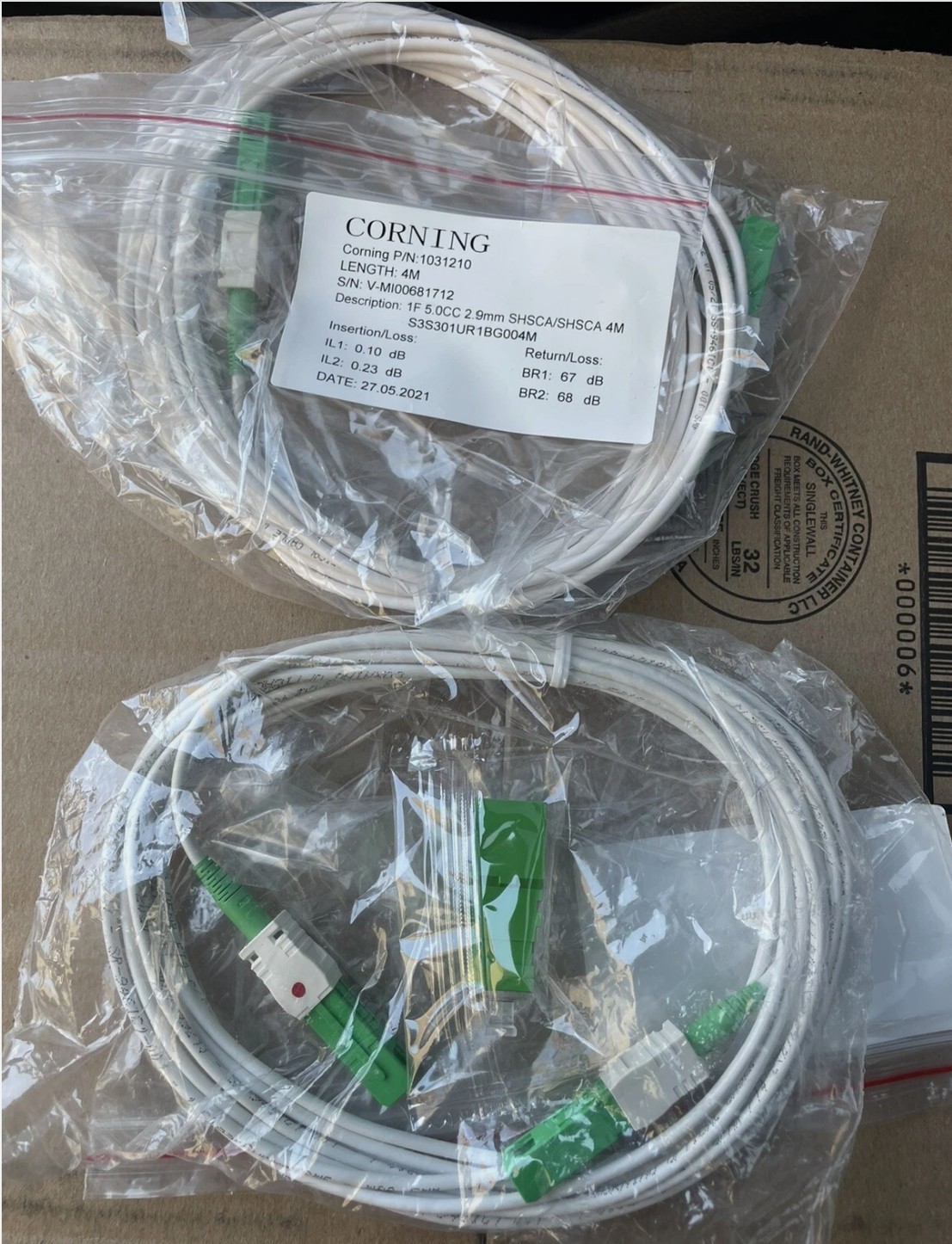 Fiber Optic Patch Cord BGW-320 and 620 AT&T 24 FT With Coupler – Set of 2