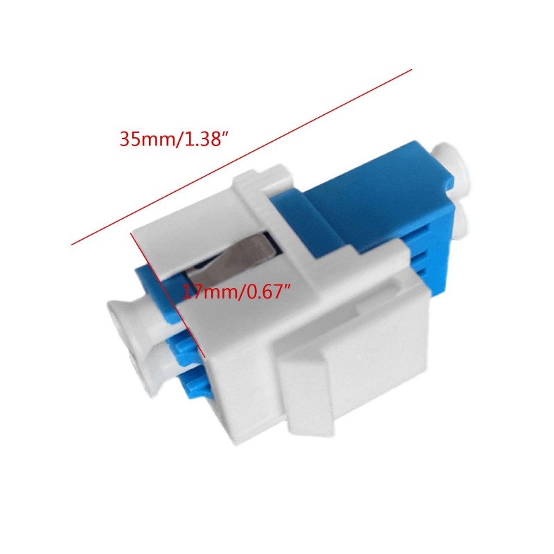 10Pack Fiber Keystone Jacks Snap Fitting Duplex LC Connector Jacks Adapter
