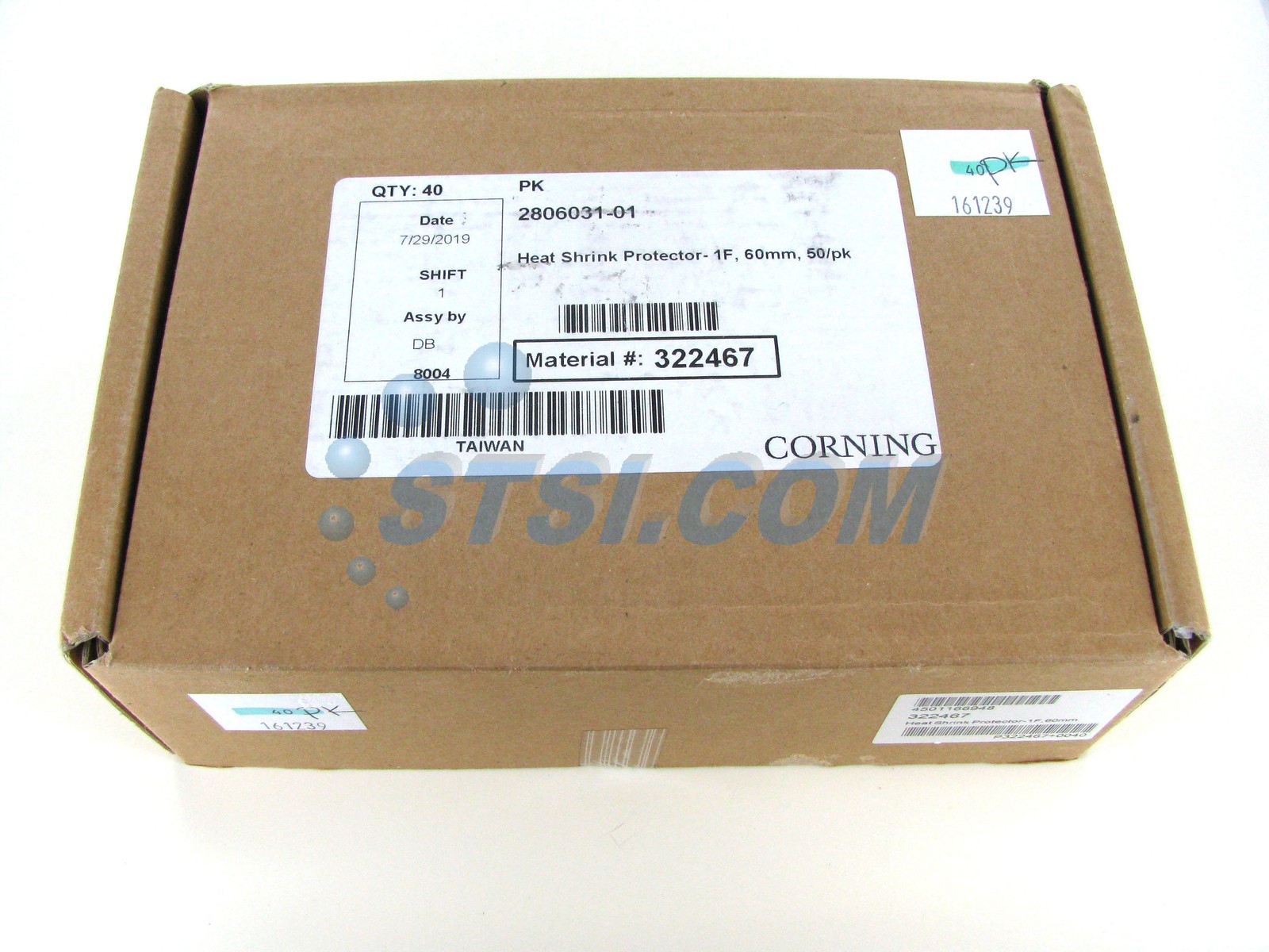 Corning 2806031-01 Heat-Shrink Fusion Splice Protector Sleeves, 1F, 60mm, ~STSI