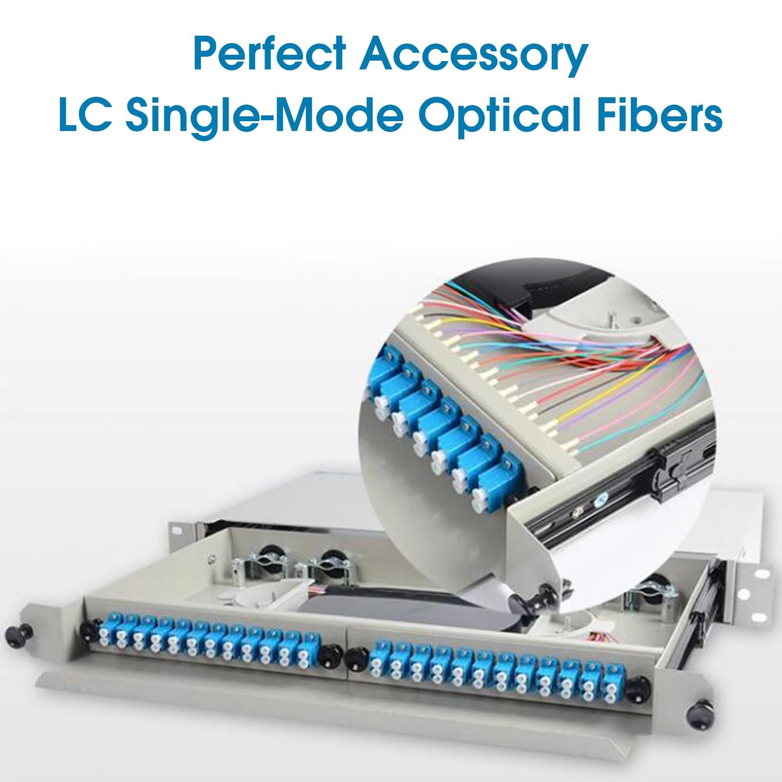 2-Pack LC/UPC Fiber Optic Pigtail 1.5m 12 Strand SingleMode 9/125 Fiber Pigta…