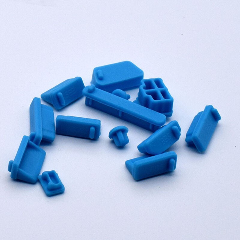 13pcs Laptop Dust Plug Set Headphone Jack USB RJ45 SATA HDMI VGA SD dust Cover