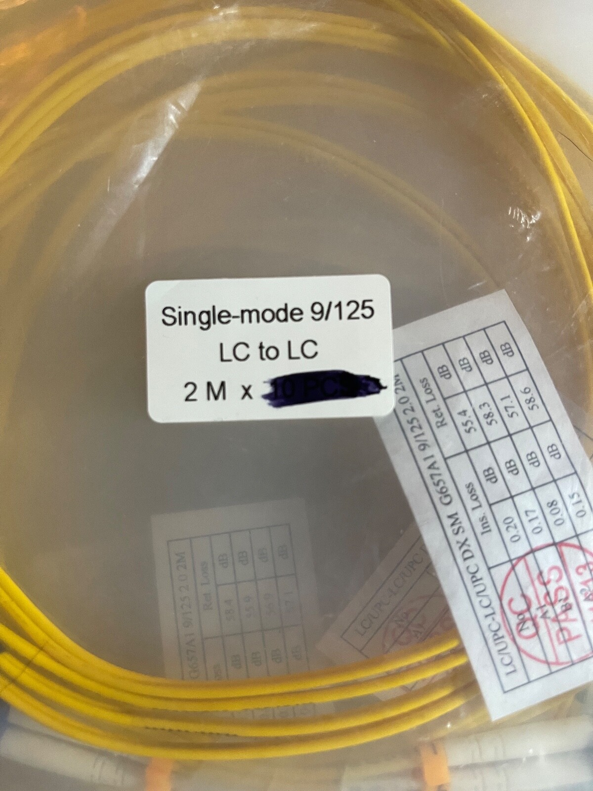 LC to LC Singlemode Duplex 9/125 Fiber Optic Jumper Patch Cable 2M Or 6M