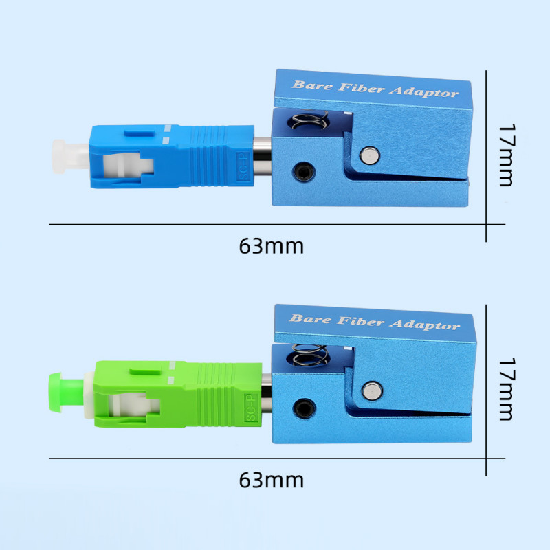 7pcs Bare Fiber Optic Adapter Connector FC SC ST LC Square OTDR Test Coupler