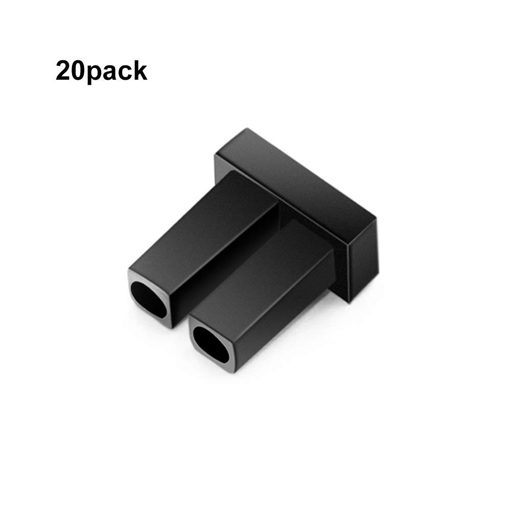 SFP/SFP+ Dust Caps 20pcs Black Silicone, Suitable for Duplex LC