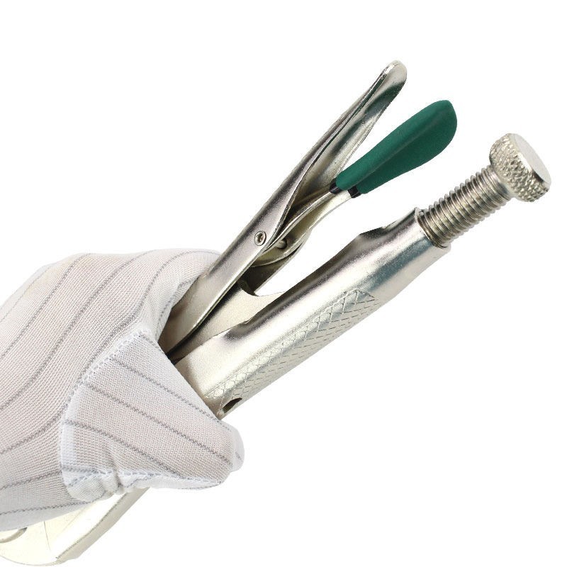 Locking Pliers Steel Round Nose Welding Tool Straight Jaw Lock Mole Pliers Vice