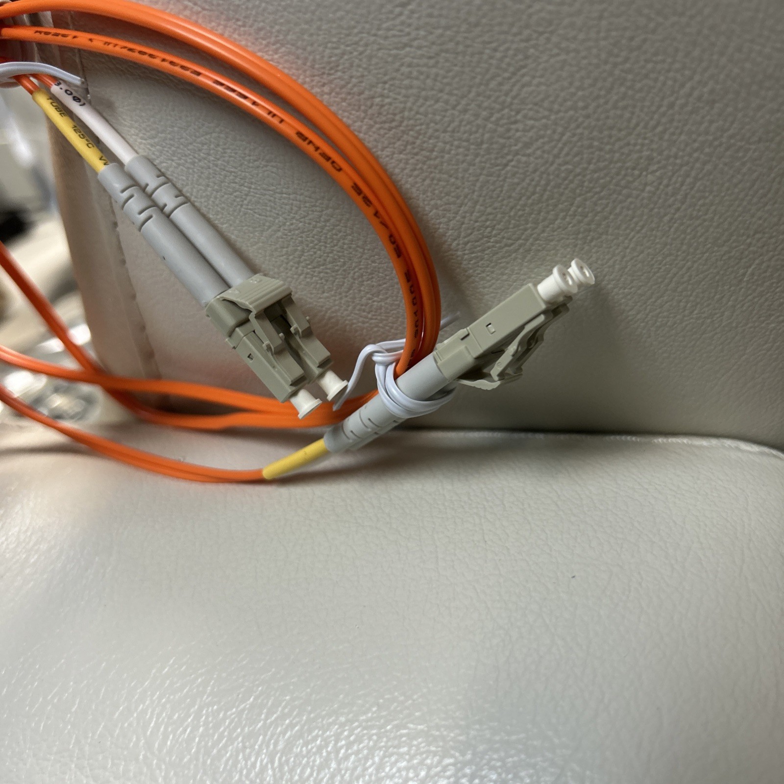 Leviton 50DLC-M01 Fiber Patch Cord, 50 Micron Duplex LC-LC 1 Meter