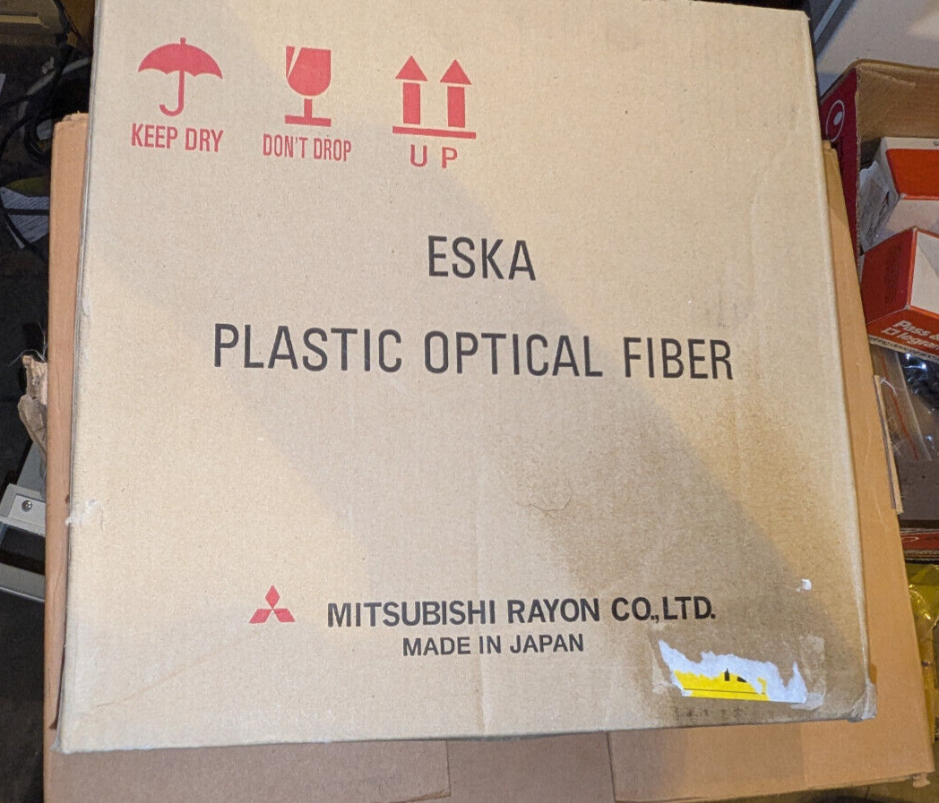 2700 Meter Spool Eska™ High-Performance Plastic Optical Fiber .75mm Diameter NIB