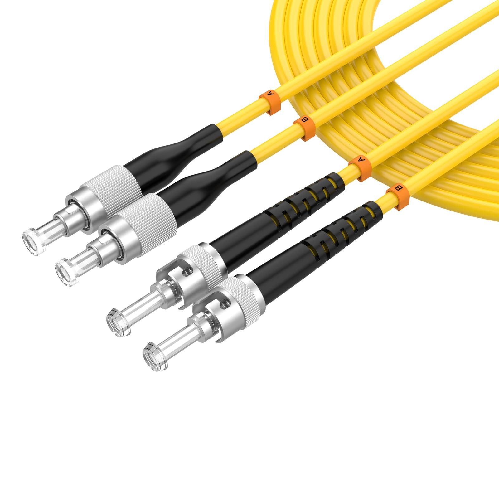 OS2 Single Mode Fiber Optic Patch Cable FC/UPC To ST/UPC 2m 6.5 FT 9/125m