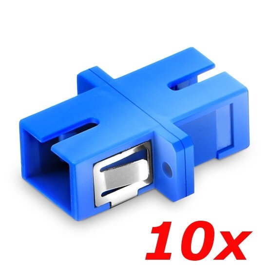 10 PACK SC to SC Singlemode Simplex Fiber Optic Adapter Coupler Flange Connector
