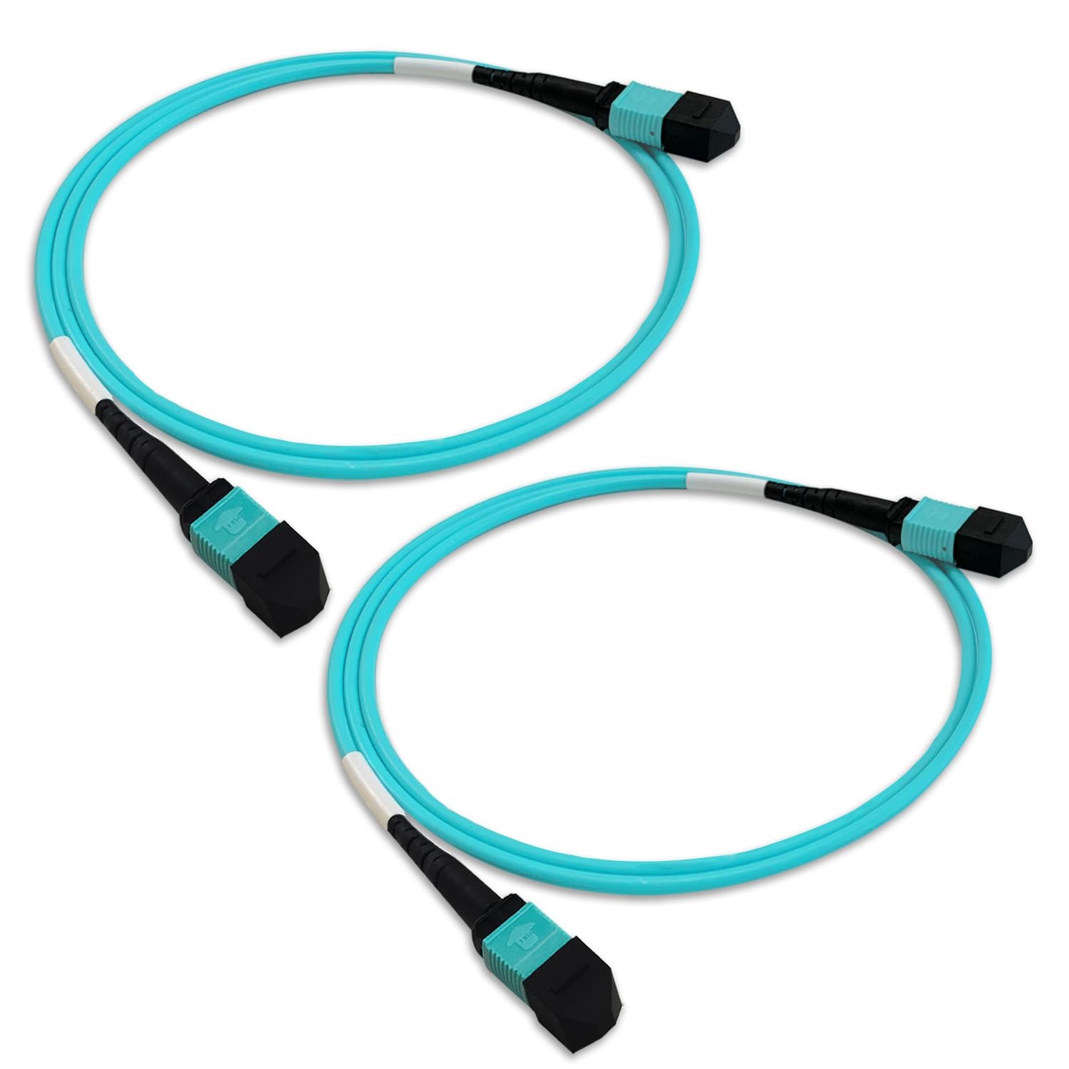 2 PCS 1m MPO Fiber Optic Patch Cord OM3150 MultiMode Jumper Female To Female