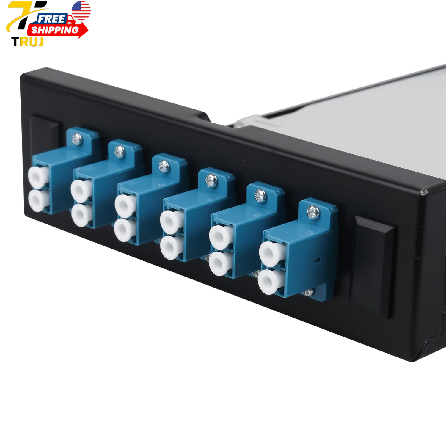 3-Pack LC-UPC 6 Duplex 12 Port Wall Mount Fiber Enclosure with Splice Tray Singl