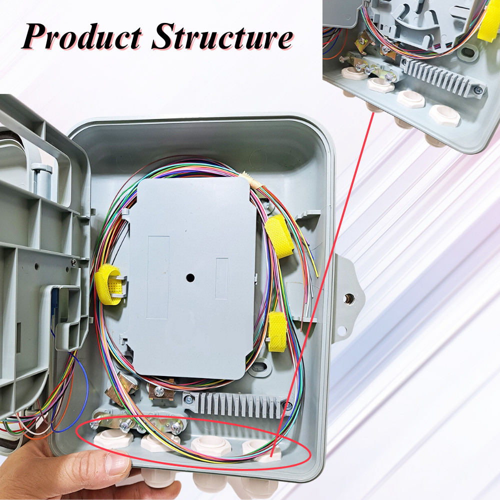 12 Core Fiber Terminal Box Wall Mounted Optic Fiber Distribution FTTH SC Adapter