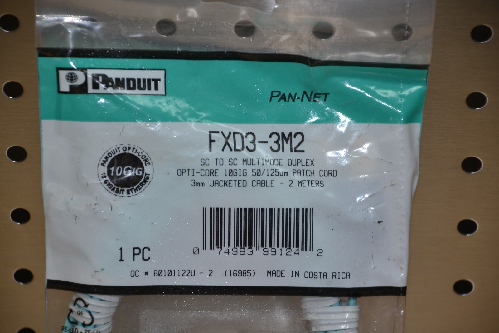 Panduit FXD3-3M2 Patch Cord Pan Net SC TO SC Multimode Duplex 3mm Jacketed New