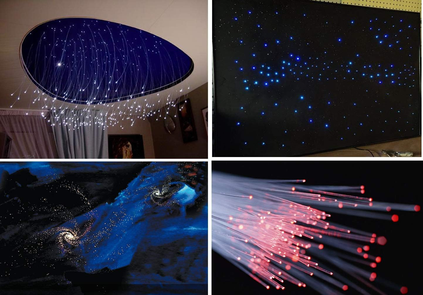 PMMA Plastic End Glow Fiber Optic Cable 0.75Mm 100M/Roll for Star Sky