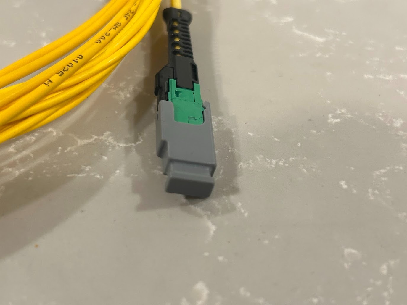 MMC-10 Male to 10 LC Duplex APC OS2 SM Optical Fiber Breakout Jumper Cable 3.6M