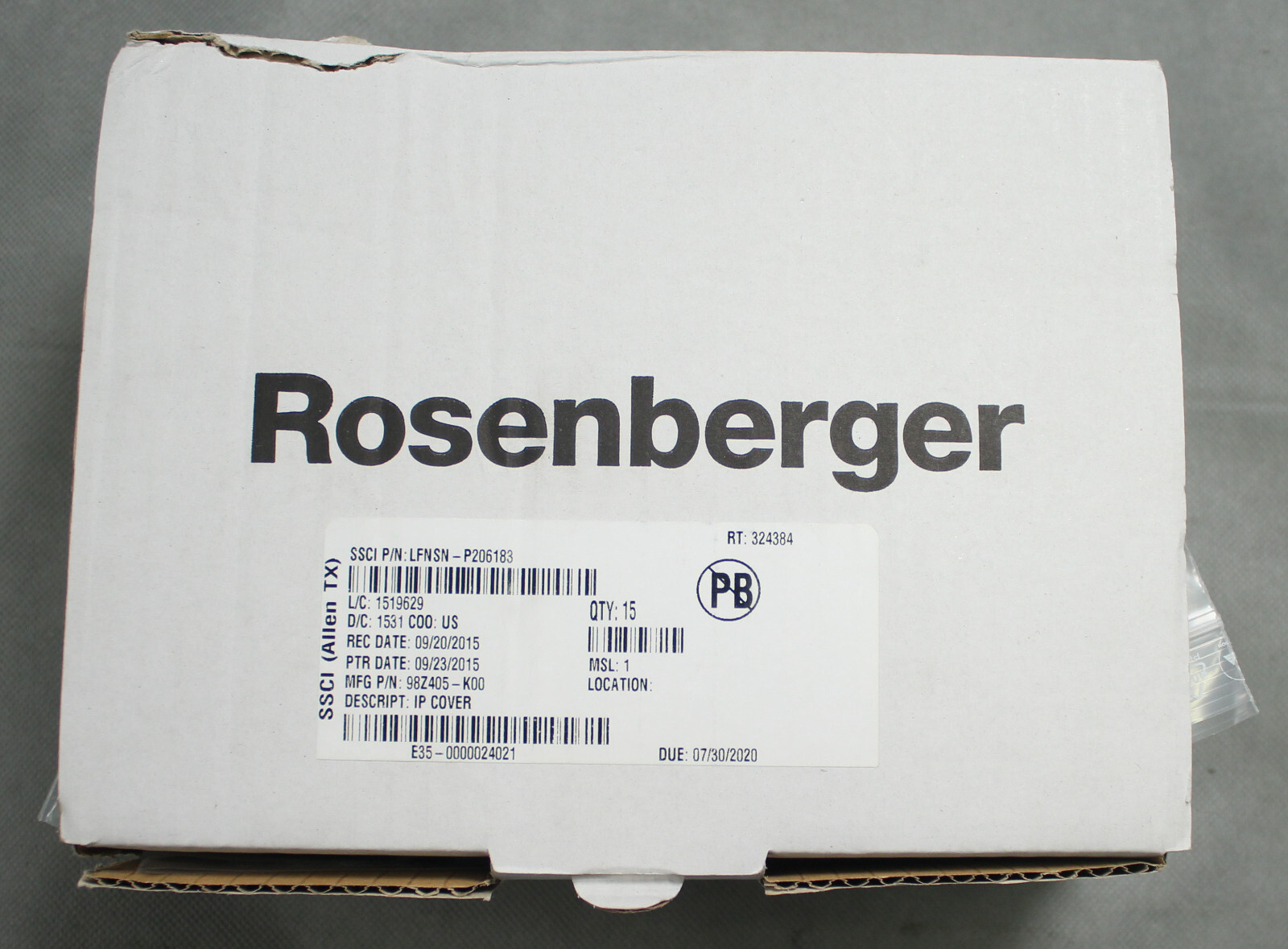 Lot of 15 Rosenberger 98Z405-K00 Fiber Housing 248575
