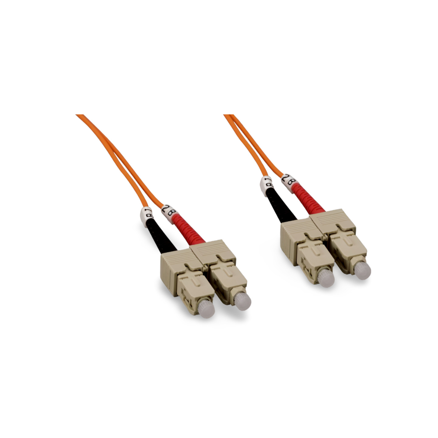 16.33ft SC-SC Fiber Optic 62.5 125UM Duplex Multimode Cable – Orange