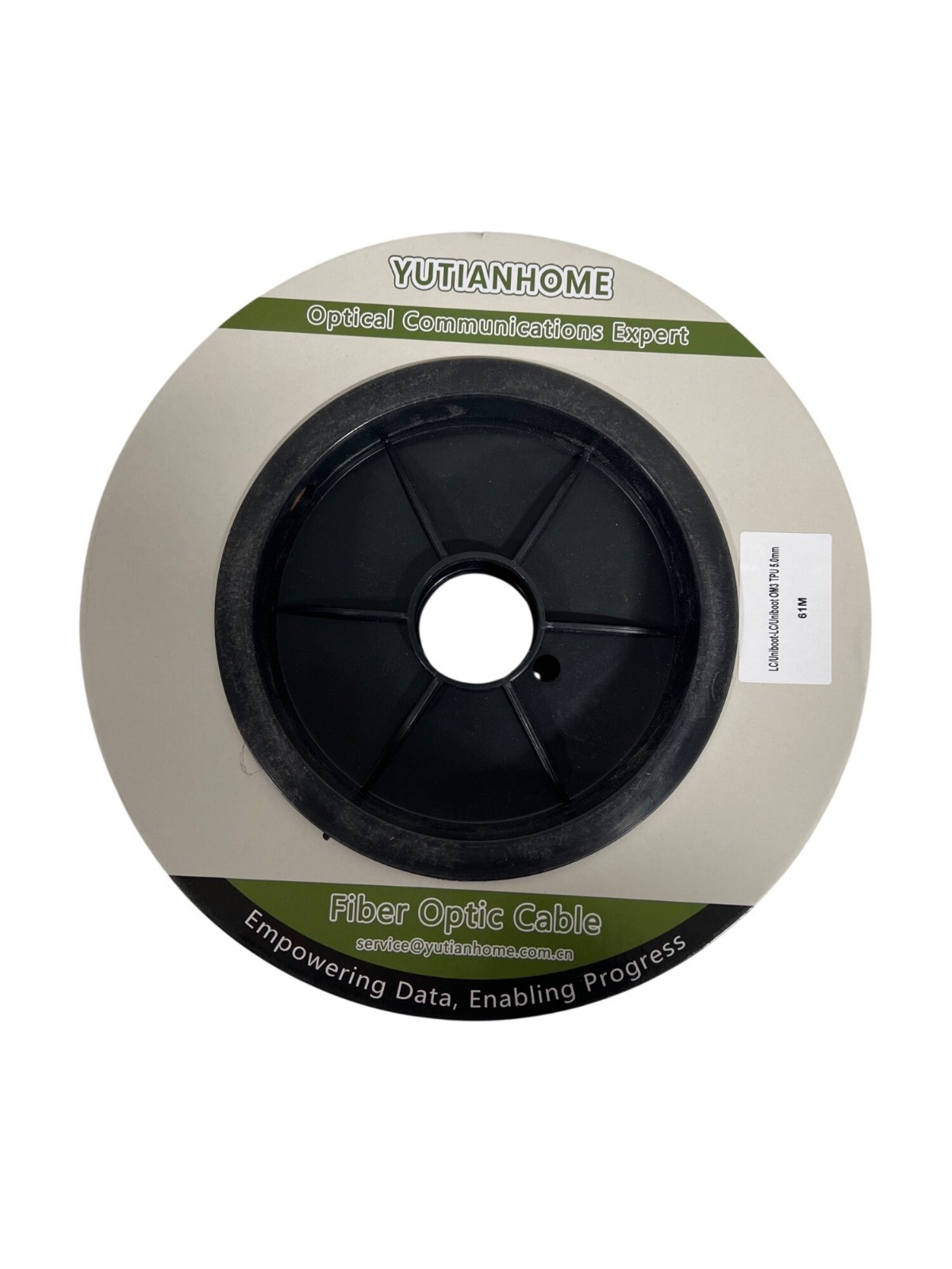 Yutianhome Armored LC Uniboot OM3 TPU 5.0mm 61M, 200 FEET Outdoor Optic Cable