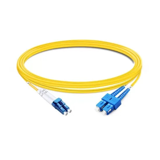 [2pcs] Duplex OS2 Single Mode LC UPC to SC UPC LSZH 2.0mm Fiber Optic Cable