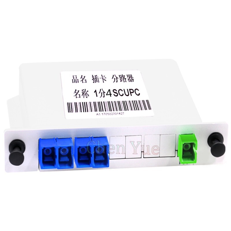 1X4 SC Optical Fiber Splitter Cassette Box Single Mode PLC Fiber Optic Splitter