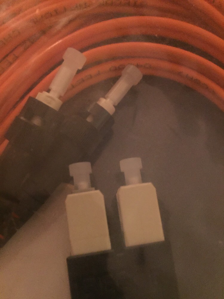 Lot Of 5 Fiber Dup Zip ST/SC 62.5/125 Fiber Patch Cable 20 Feet
