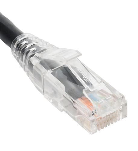Patch cord cat6 clear boot 5 black