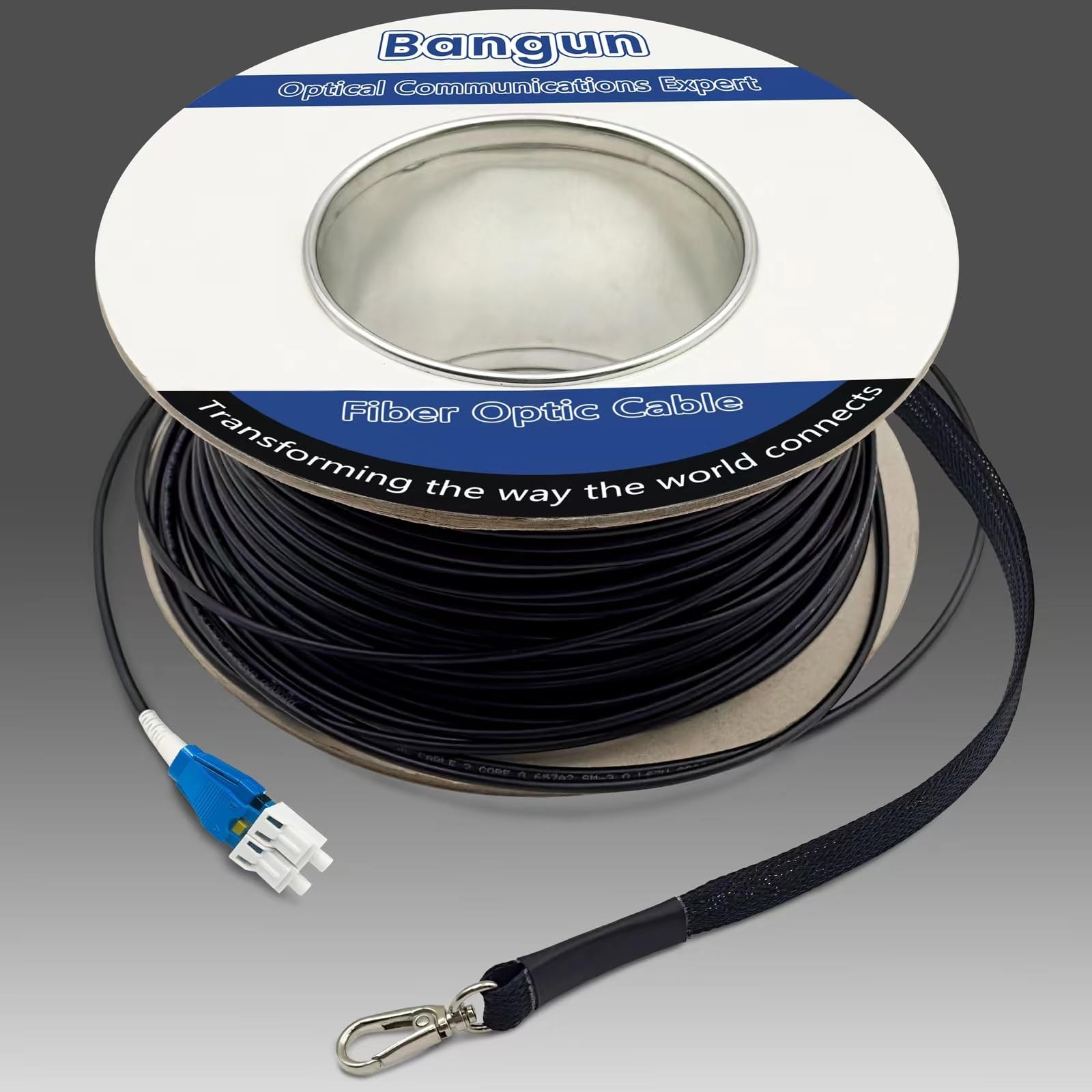 50 Meters Uniboot LC to LC Outdoor Armored Fiber Patch Cable with Pulling Eye…