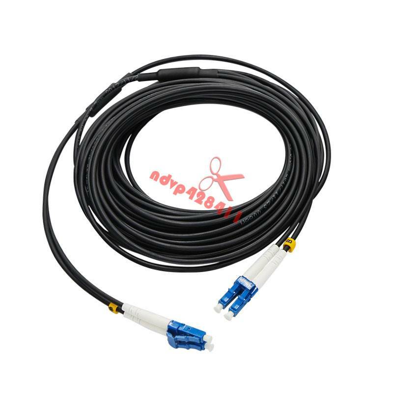 200M Black Armored Fiber Cable LC-LC UPC SM 9/125 Duplex Fiber Optic Patch Cord