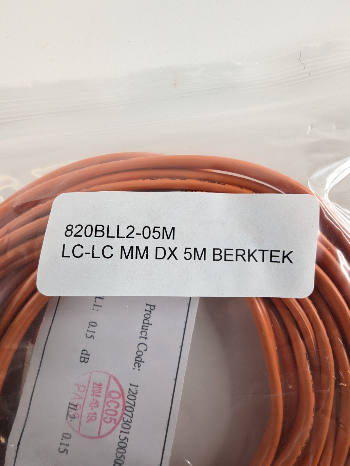 LC UPC to LC UPC Fiber Patch Cable 5m OM5 Duplex Multimode Network 2.0mm Berktek