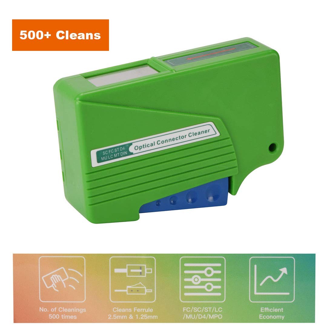 YIENFBEV Fiber Optic Connector Cleaner, Fiber Optic Clean Supports 1.25mm/2.5…