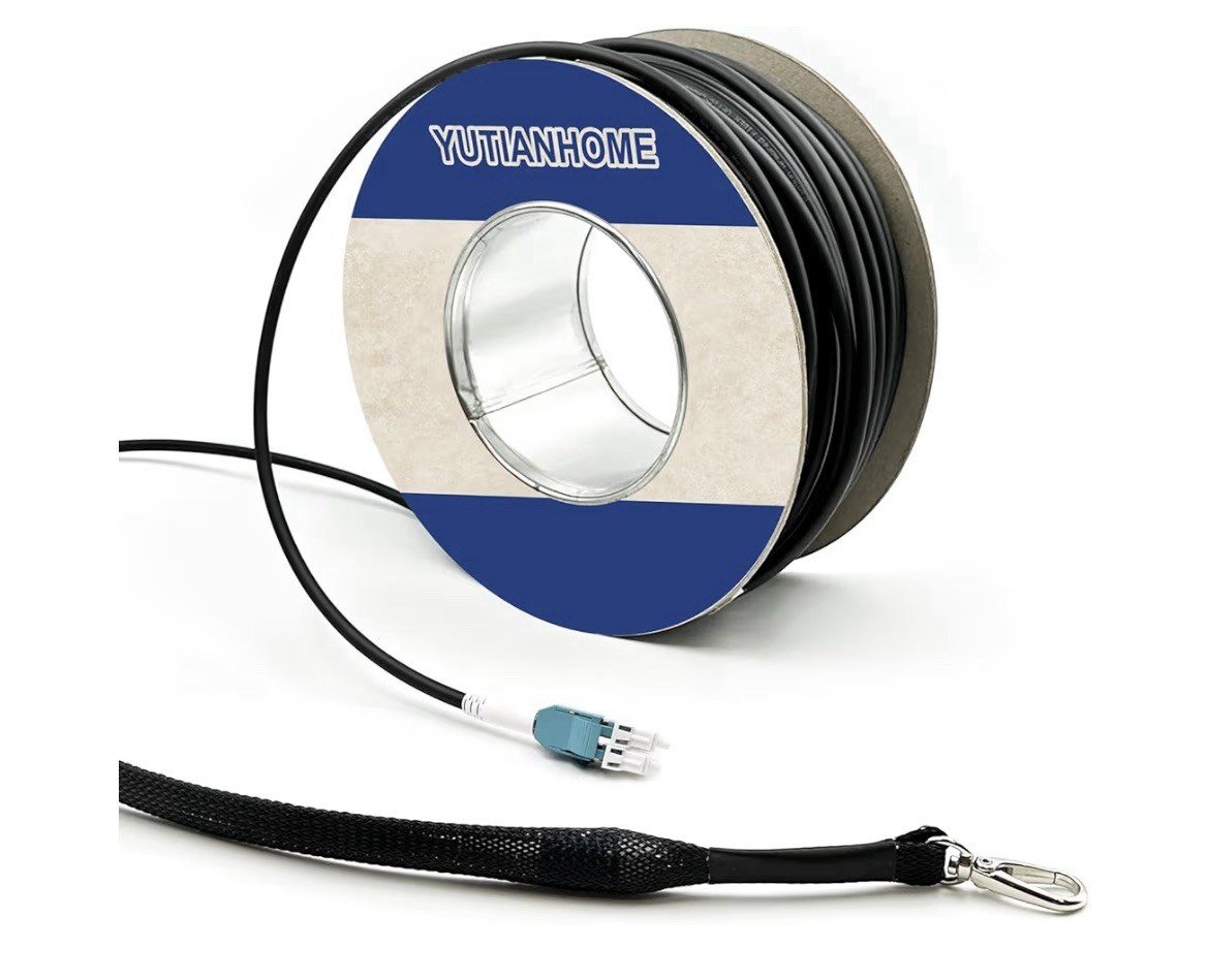 300ft LC to LC Outdoor Armored Fiber Patch Cable Fiber Optic Cable, 40Gb 10Gb
