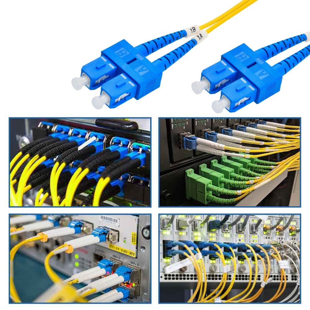 5 Pack of 7m SC/UPC-SC/UPC Singlemode Duplex OFNR 2.0mm Fiber Optic Patch Cable