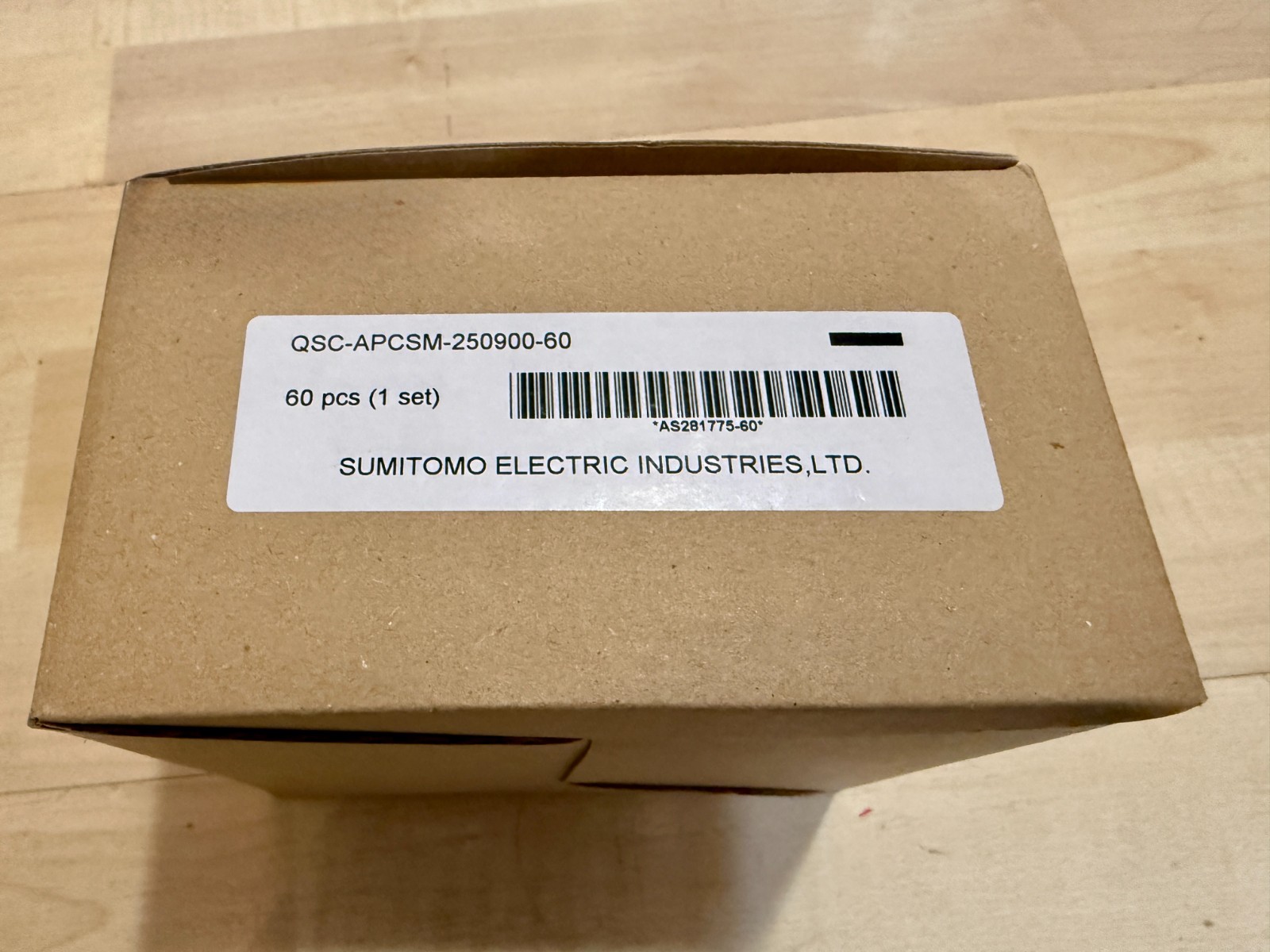 AFL Sumitomo QSC-APCSM-250900-60 Fiber Connector Single Mode Box of60 Connectors