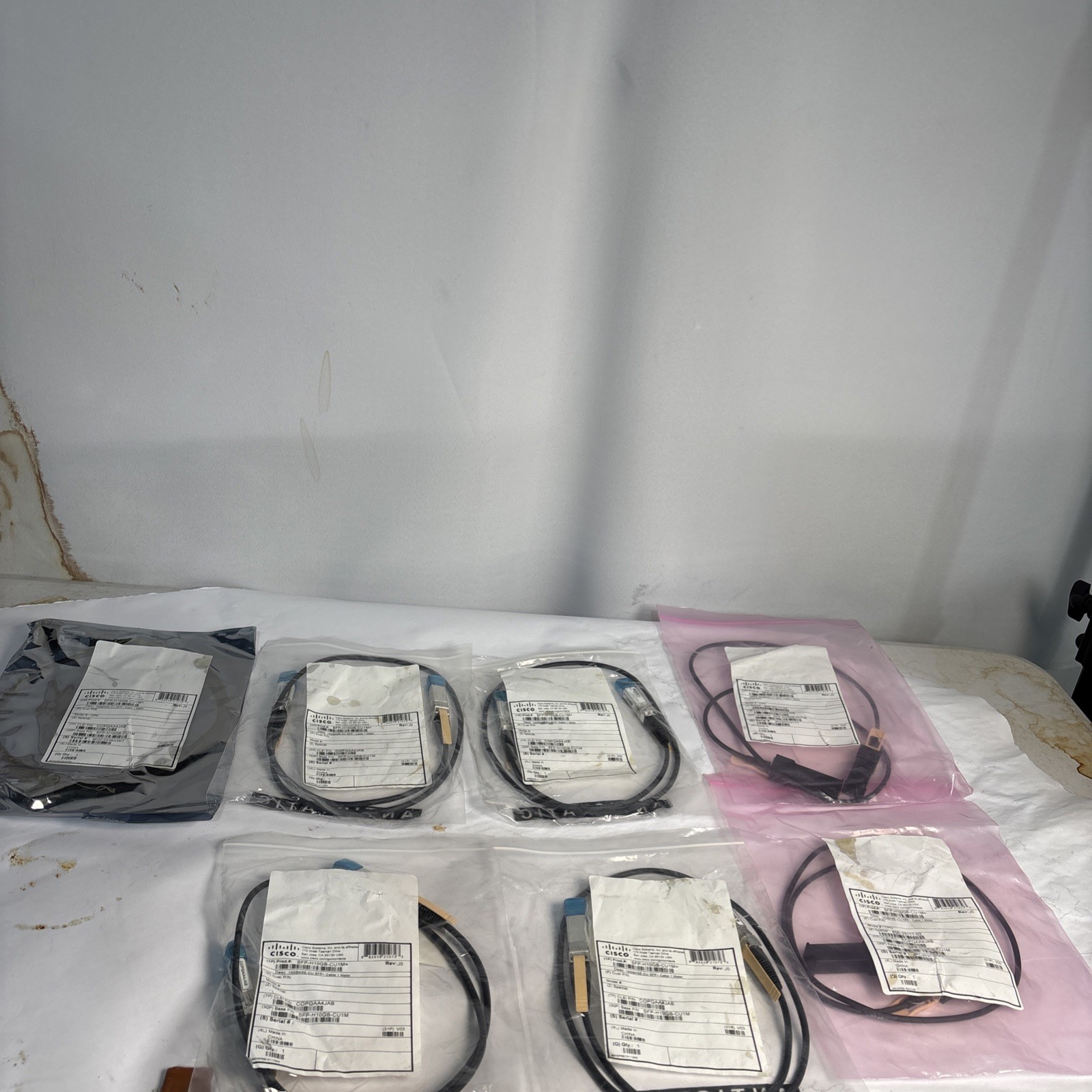 (Lot Of 7) CISCO SFP-H10GB-CU1M 10GBASE-CU SFP+ Cable. Cables Are Used!!!