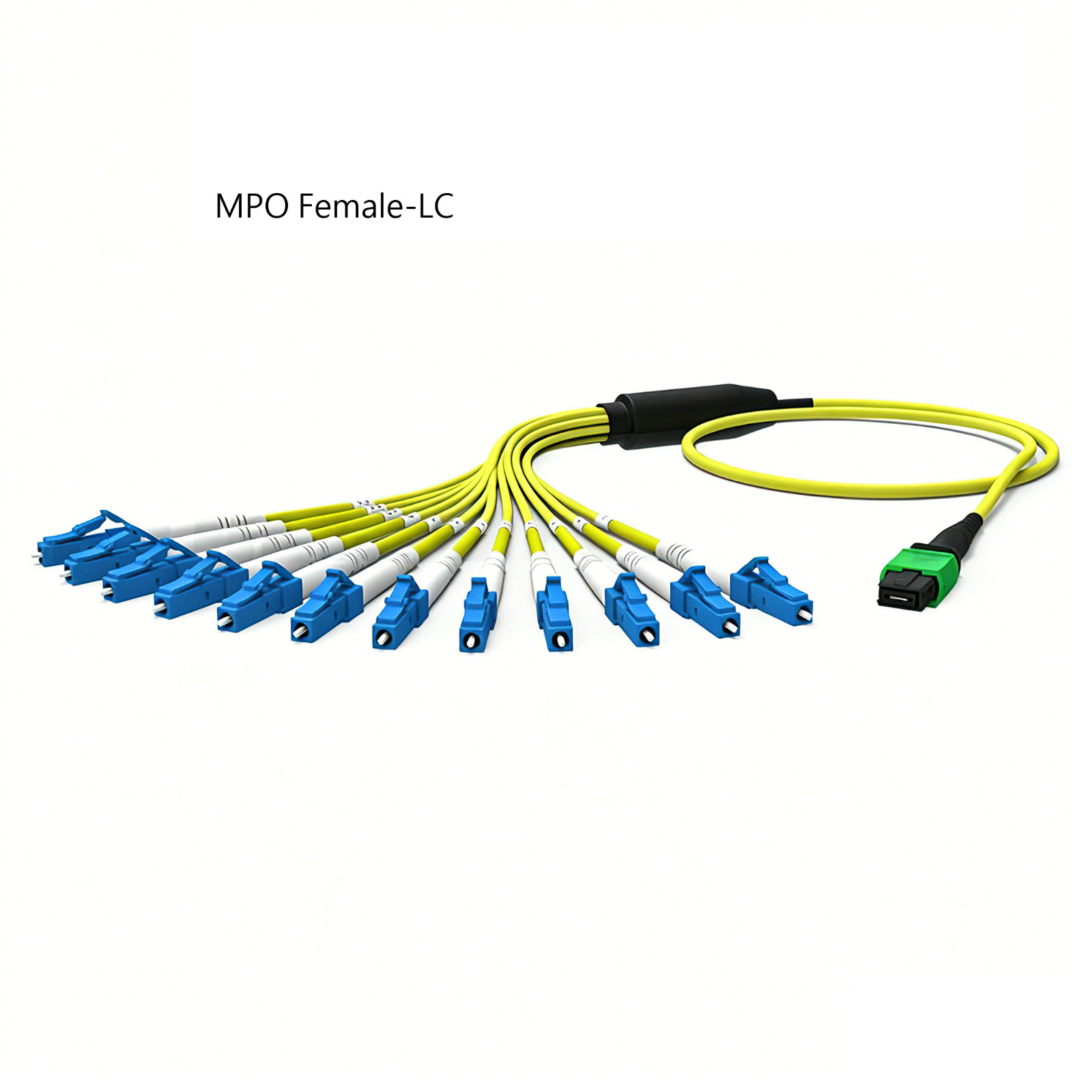 1~50M MPO/MTP Female/Male to 12xLC Type B Breakout Cable OS2 SM Fiber Patch Cord