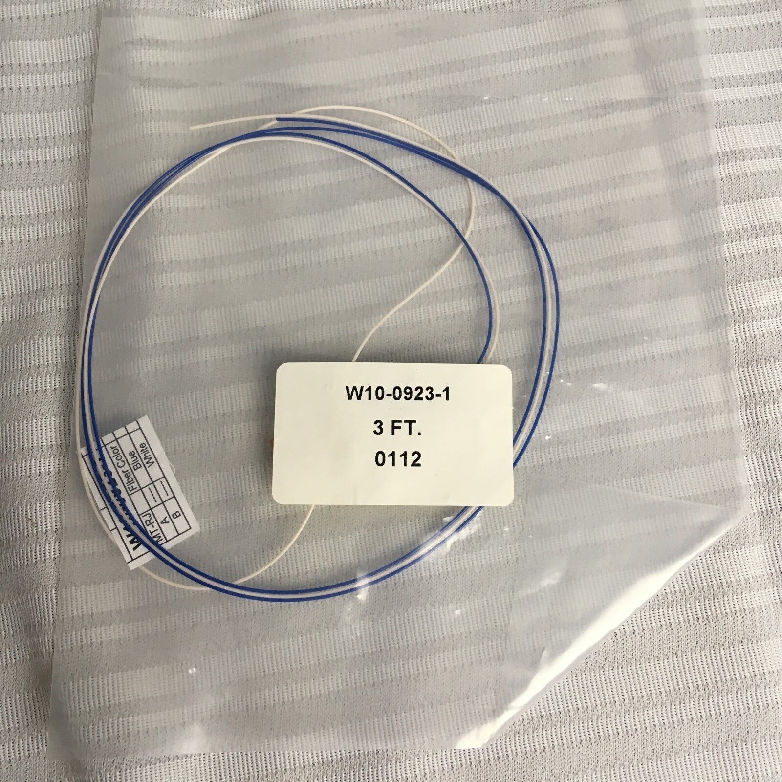 MT-RJ MTRJ Two Fiber Optic Pig Tail Cable 3 Feet W10-0923-1 Patch Single-Mode B